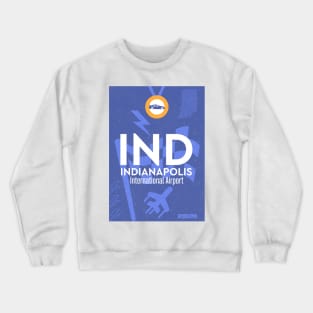 Indianapolis airport tag Crewneck Sweatshirt